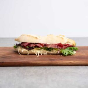 Bresaola(oksefilet) med hjemmelavet trøffelmayo & vesterhavsost